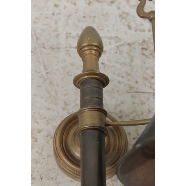 Metal 1970s Chapman Traditional Brass Tole Shade Wall Lights - a Pair For Sale - Image 7 of 14