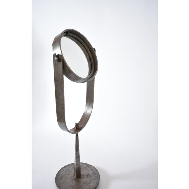 Brutalist Wrought Iron Table Mirror, 1960s For Sale - Image 4 of 5