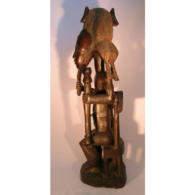 Wood Baule Africain Wood Male Figure For Sale - Image 7 of 13