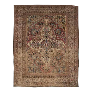 1910s Persian Kerman Lavar Rug 8'10"x 11'4"