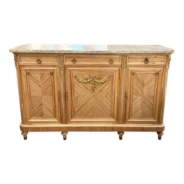 19th. C. French Louis XVI Marble Top Sideboard For Sale