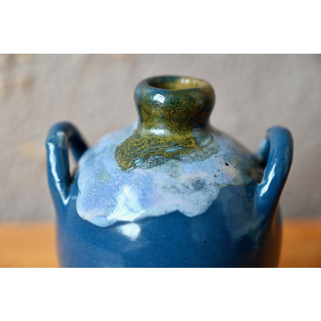 Art Nouveau Two-Handled Vase in Glazed Stoneware by Léon Pointu, France, 1890s For Sale - Image 3 of 7