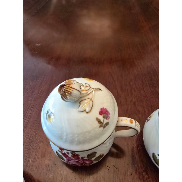1940s Vintage Mid Century Richard Ginori Italy Set 4 Cups For Sale - Image 5 of 12
