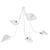 Modern White Spider Ceiling Lamp with Five Curved Fixed Arms by Serge Mouille For Sale - Image 6 of 6
