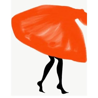 "Tangerine Diva" Contemporary Fashion Figurative Print by Annie Naranian For Sale