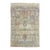 Antique Rug 7x10 | Garden Panel Design in Soft Ivory, Red & Blue For Sale