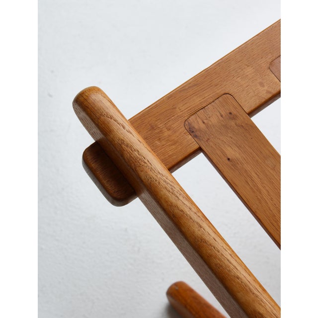 Danish Modern Oak Natural Sheepskin Folding Chair from Preben Thorsen,1957 For Sale - Image 15 of 18