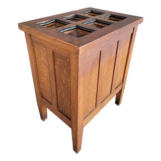 Billiards Cue Stick Keeper Mission Oak Era Early 1900's For Sale