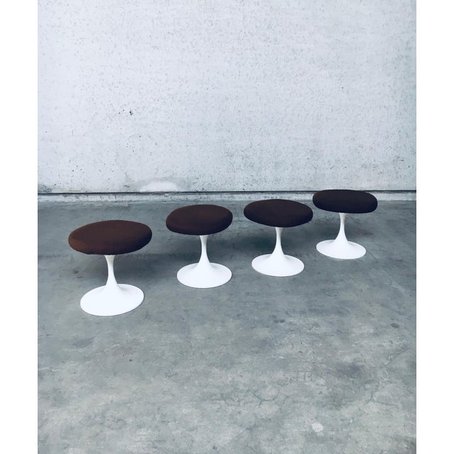 Mid-Century Modern Design Tulip Stool Set by Tamburin, Sweden, 1970s, Set of 4 For Sale - Image 12 of 18