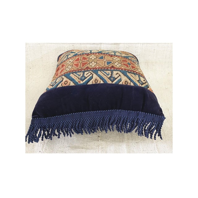 19th Custom Made Antique Lumbar Caucasian Pillow 14" W For Sale In New York - Image 6 of 6