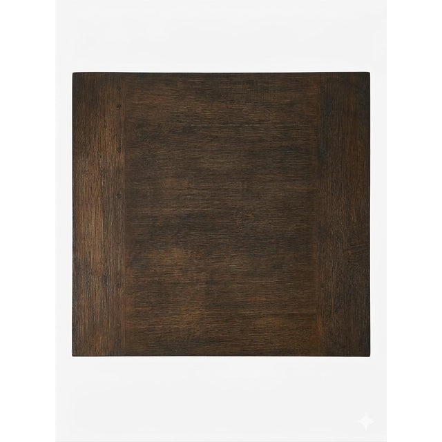 Farmhouse Restoration Hardware (r.h.) English Balustrade Square Side Table - Dark Oak Finish For Sale - Image 3 of 7