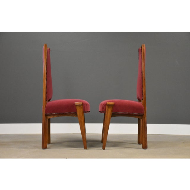 Wood 1960s Pere Cosp Oak and Mohair Dining Chairs - Set of 8 For Sale - Image 7 of 12