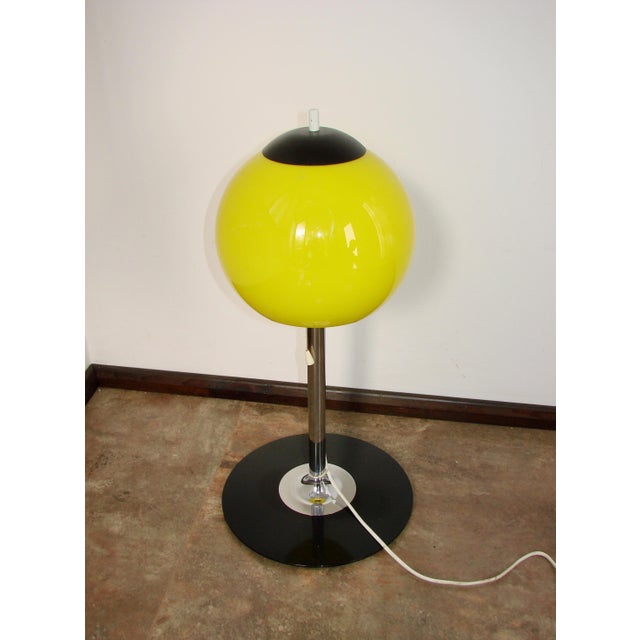 Modern Space Age Table Lamp in Metal, Glass, and Plastic, 1970s For Sale - Image 3 of 8