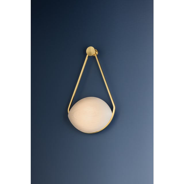 Hudson Valley Lighting Blaina 10.5 in. 1 Light Wall Sconce in Aged Brass Finish For Sale - Image 10 of 11
