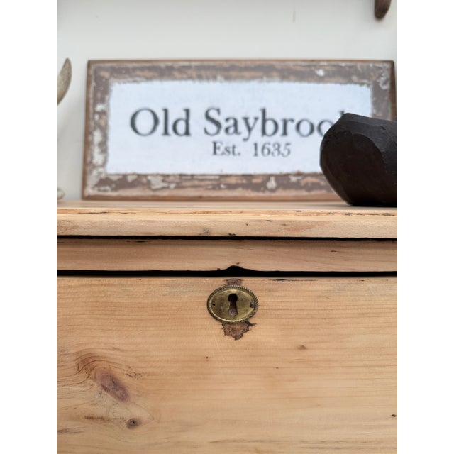 Ecru Antique Scrubbed Pine Chest of Drawers For Sale - Image 8 of 9