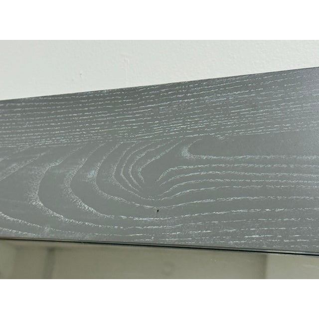 Wood Cb2 Hanging/Leaning Gray Floor Mirror For Sale - Image 7 of 12