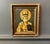 Antique oil painting on board - Russian icon portrait of Saint Nicholas circa 1925. Framed in gilt wood molding. Measures...