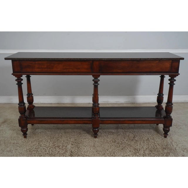 Henredon Acquisitions Marble Top Console Table Server For Sale - Image 11 of 12