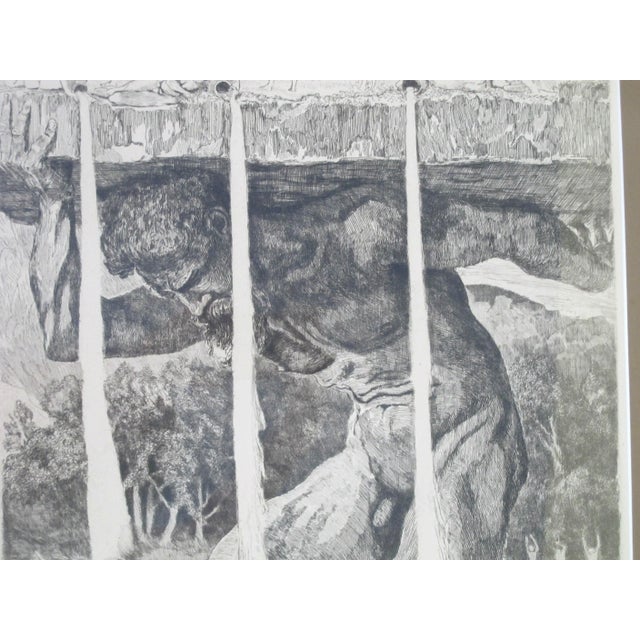 Early 20th Century 1912 Max Klinger Black & White Lithograph Poster German Ehrenurkunde For Sale - Image 5 of 9
