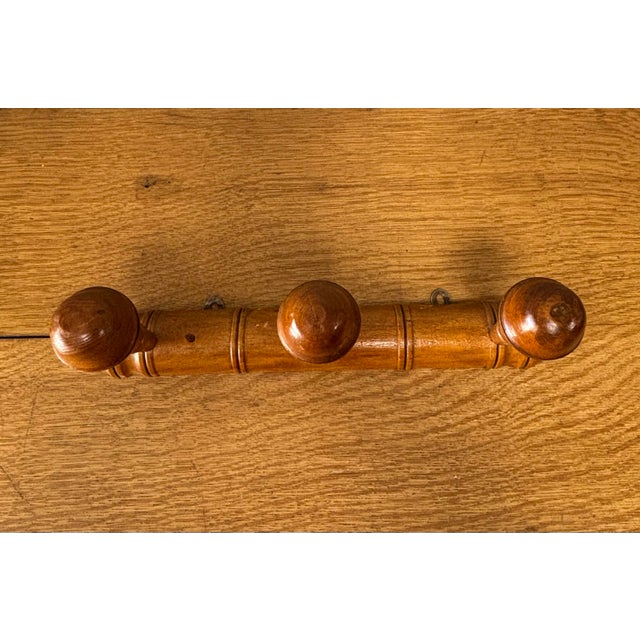 Vintage French Wall Mounted Coat Rack For Sale - Image 4 of 7