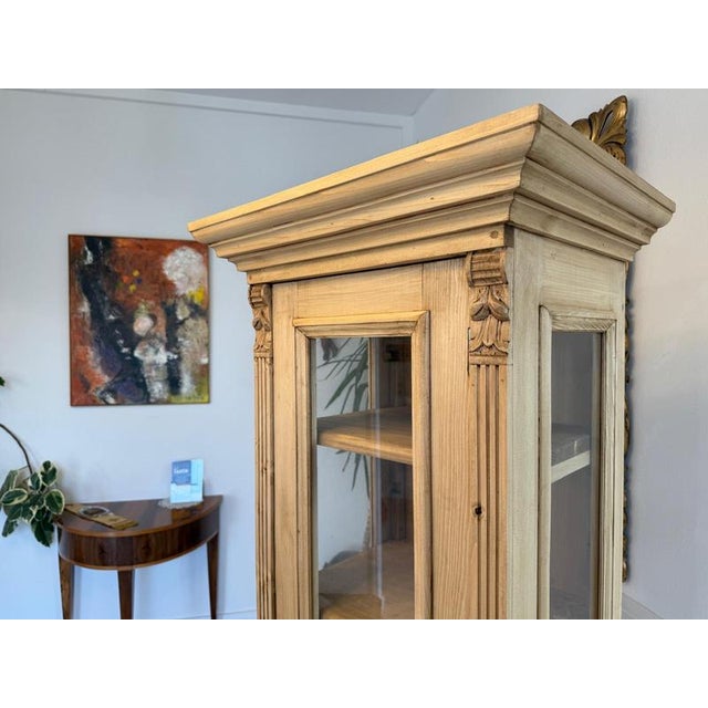 Rustic Display Cabinet in Natural Wood For Sale - Image 11 of 13