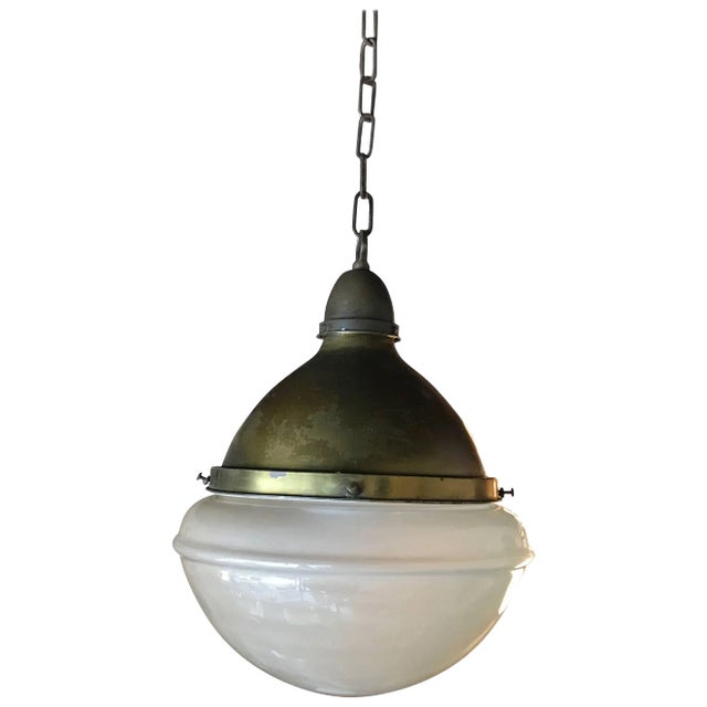 Industrial Acid Washed Glass Library Pharmacy Pendant Light For Sale