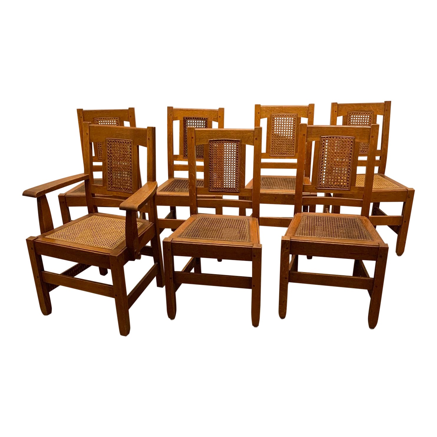 Stickley Bros. Co" Quaint" Furniture Dining Chairs Set of 7 Chairish