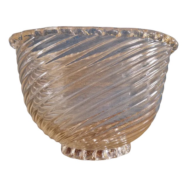 Large Glass Bowl by Barovier & Toso, 1940 For Sale
