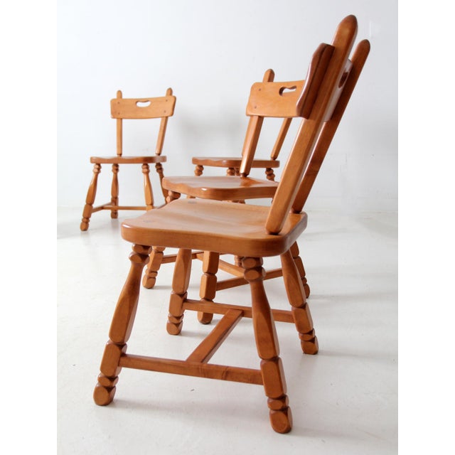 Mid-Century H Willett Maple Dining Chairs Set of 6 For Sale - Image 10 of 16