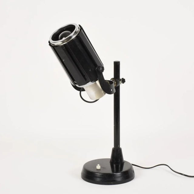 Mid-Century Italian Aluminium & Metal Table Lamp by Oscar Torlasco, 1960s For Sale - Image 6 of 13