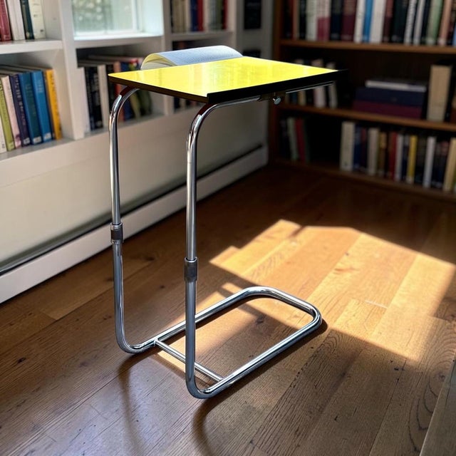 Height-Adjustable Steel Tube Table from Breveté S.G.D.G., France, 1950s s.g.d.g. Ládap Table For Sale - Image 13 of 17