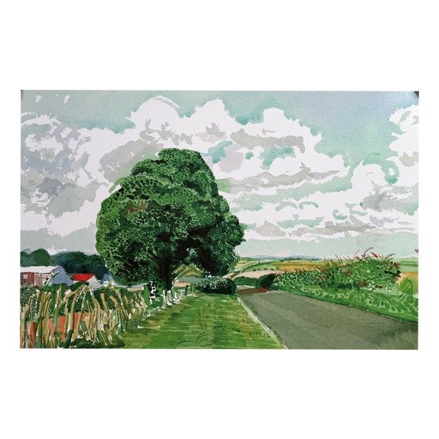 David Hockney, Road and Trees Near Wetwang, Print For Sale