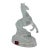 Vintage Cristal d'Arques Paris, France 24% Lead Crystal Rearing Horse Figurine on Frosted Oval Base For Sale