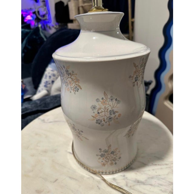 Ceramic Late 20th Centruy Mary Quant for Murray Feiss Floral Ceramic Lamp Base For Sale - Image 7 of 12