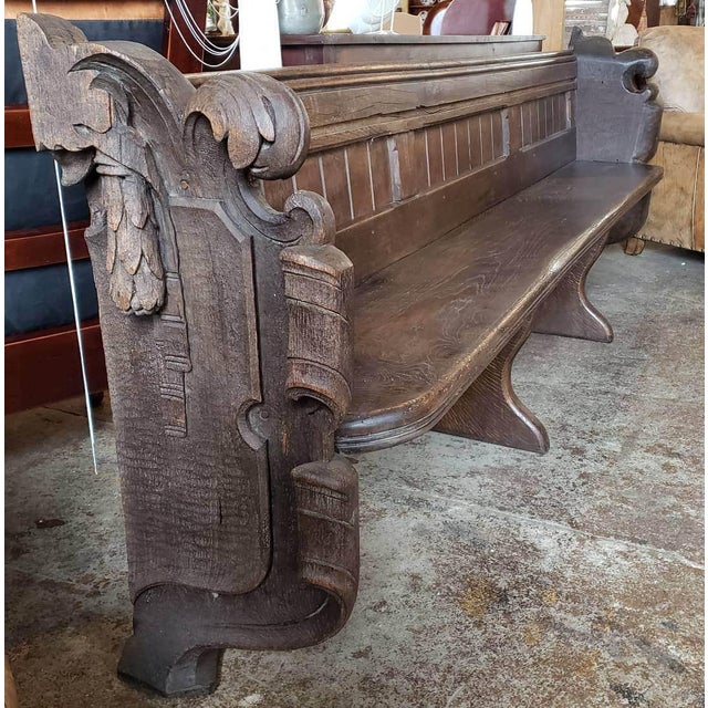 Antique Carved English Church Pew Chairish