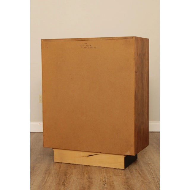Lane Mid Century Modern Pecan & Rosewood Tall Chest For Sale - Image 12 of 13