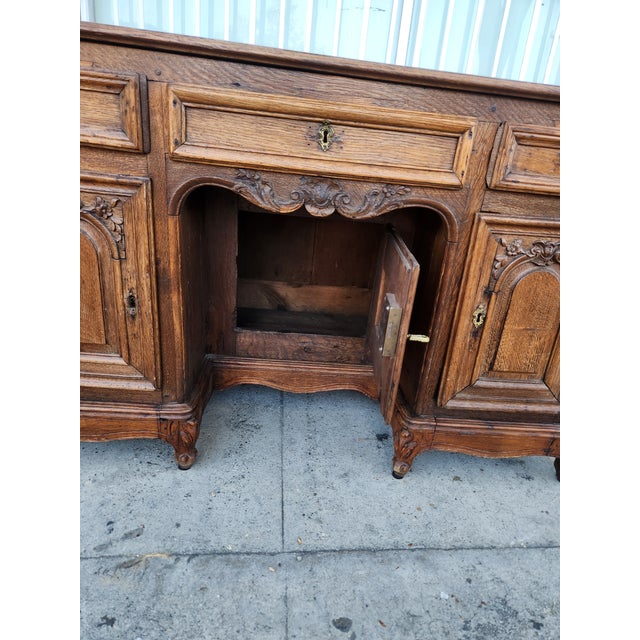 Rustic Antique Solid Wood Desk For Sale - Image 3 of 8