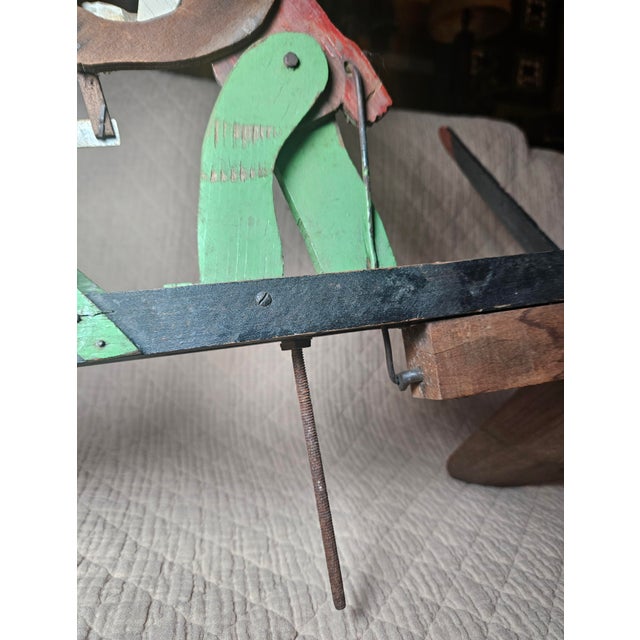 Vintage 1950's American Folk Art Mechanical Lumberjack Whirligig For Sale - Image 9 of 18