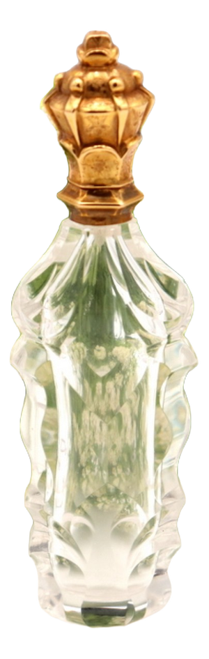 Faceted Glass and Gold Flask, 19th Century