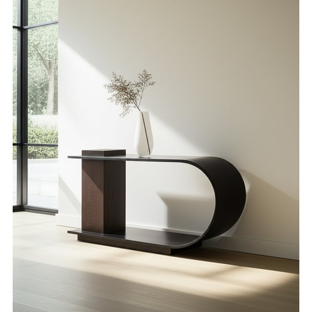 Obsidian Curve Table For Sale - Image 9 of 10