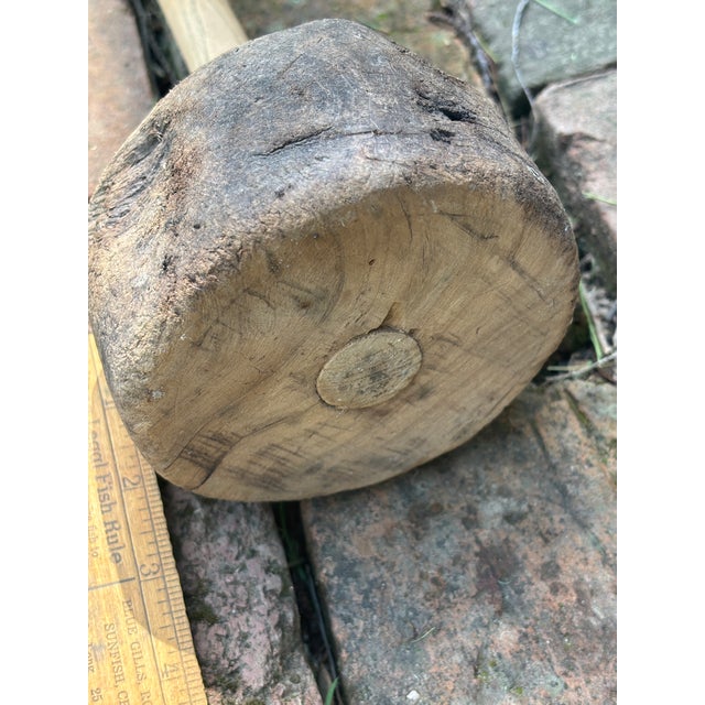 Brown Very Early Rustic Wooden Mallet For Sale - Image 8 of 12