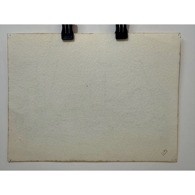 1950s Henry Emil Salloch Original Drawing on Paper Mid-Century Main Street. For Sale - Image 5 of 6