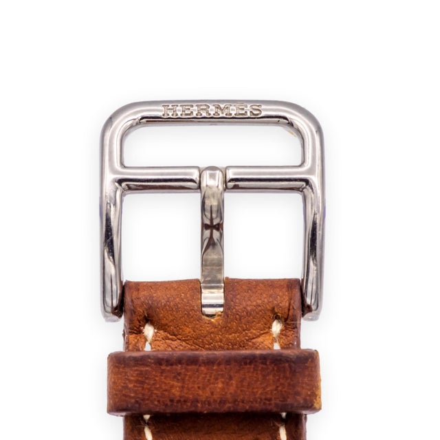 Metal Hermès Arceau Vintage Ladies Quartz Watch Ref. Ar4.520, Two-Tone Circa 1994 For Sale - Image 7 of 11