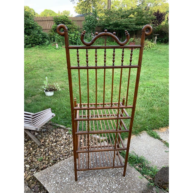 Late 19th Century Antique 19th Century Bentwood Stick and Knob Shelf Shelves Magazine Rack For Sale - Image 5 of 7