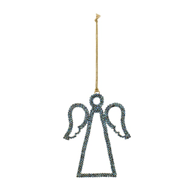 Bring a heavenly touch to your holiday décor with this Angel Ornament Set. Featuring four elegant angels crafted from iron...