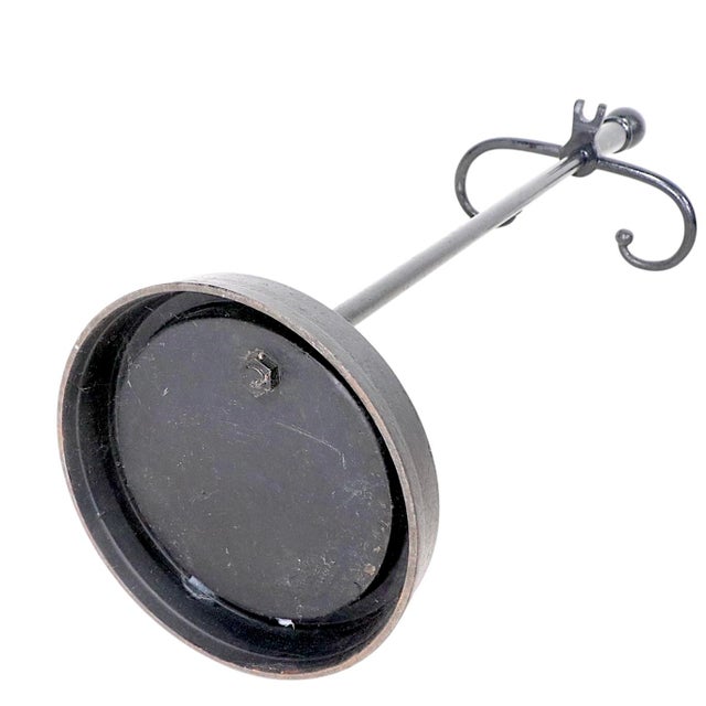 Well crafted cast iron and steel fireplace tool stand, in very fine, original, clean and ready to use condition. The stand...