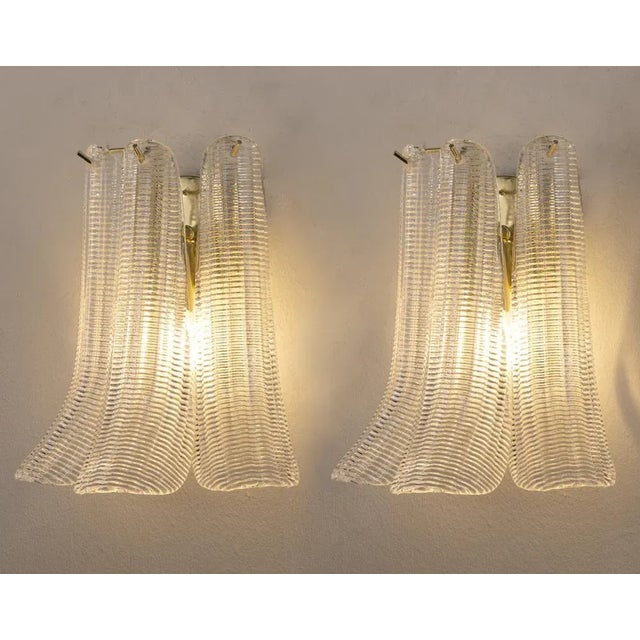 1990s Small Petal Wall Light in Murano Glass, 1990s For Sale - Image 5 of 12