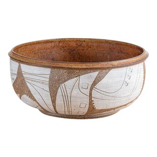 Joel Edwards Mid-Century Modern Pottery Bowl For Sale