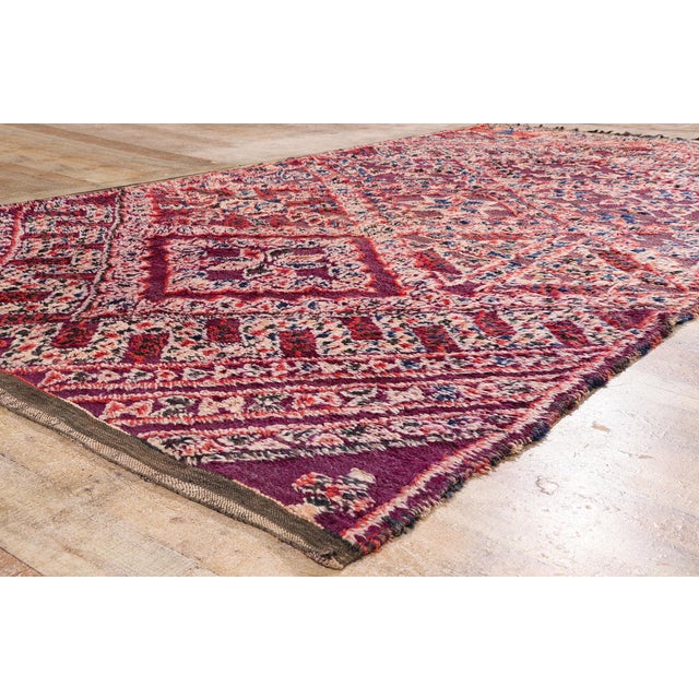Purple Vintage Beni M'Guild Moroccan Rug, 06'06 X 12'05 For Sale - Image 8 of 10