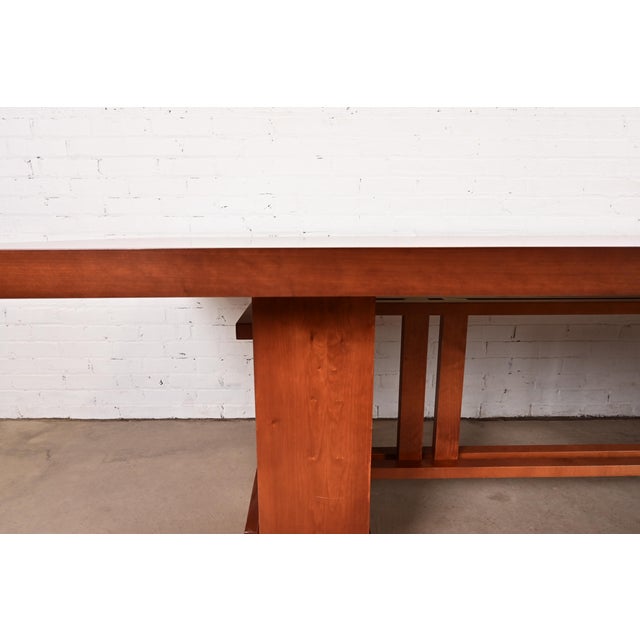 Frank Lloyd Wright for Cassina Arts & Crafts "Allen" Dining Table, Newly Refinished For Sale In South Bend - Image 6 of 9